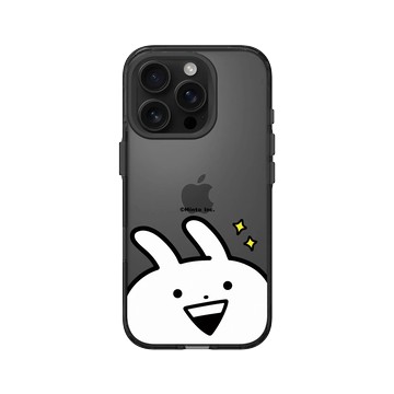 iPhone 16 Pro Clear (相機按鈕) 酷墨灰 - Usagyuuun 小突兔 - 炙熱的眼神