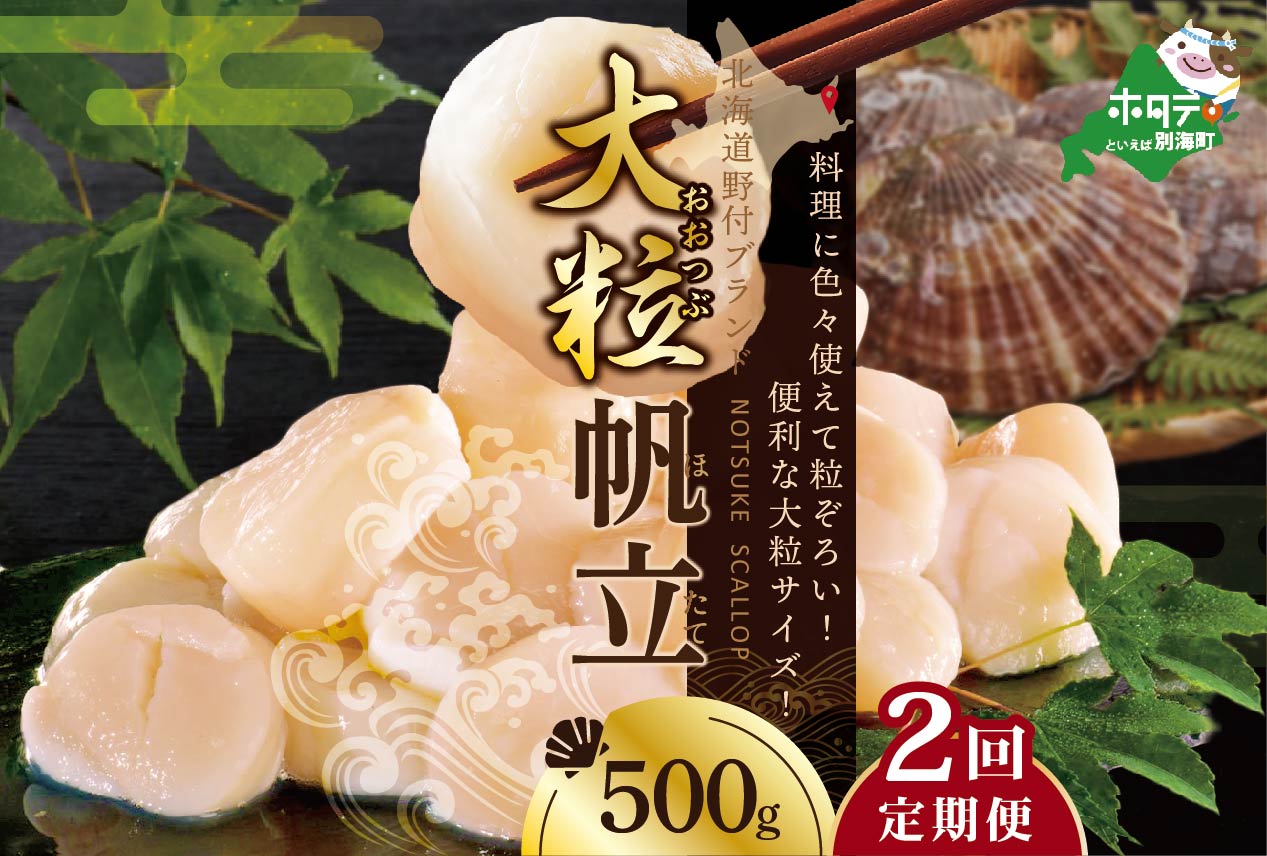 北海道 野付産 漁協直送 冷凍ホタテ 貝柱大粒ホタテ500ｇ 