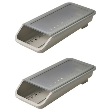 EASY&FREE 16格雞蛋收納盒 附蓋子  5號(38.5 x 17.7 x 7cm)  灰色  2入