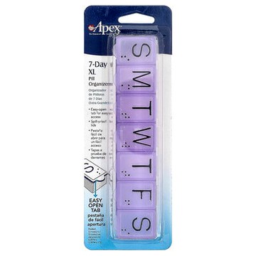 Apex, 7 天方劑盒，XL，1 件