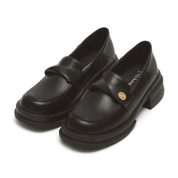 D+AF 低調貴族．小錢幣扭結方頭樂福鞋