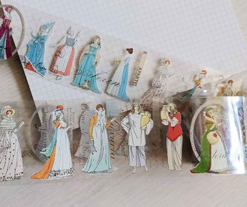 PET膠帶#30 / 6公分  帶離型紙+白墨 亮面透明