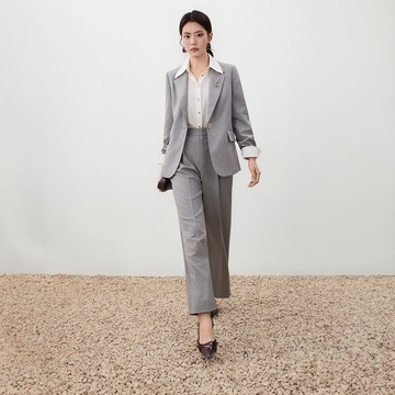 商務成套胸針附胸針套裝/石灰色 | 5621206592
