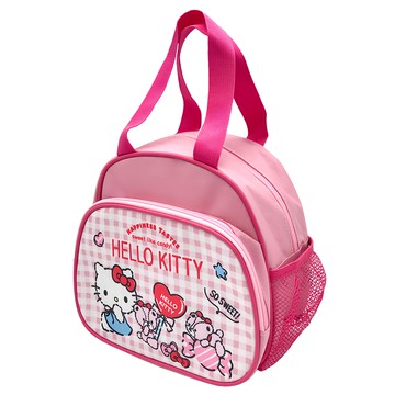 Hello Kitty 凱蒂貓 雙層便當袋 尼龍布  22 x 12 x 21cm  1個  粉紅色