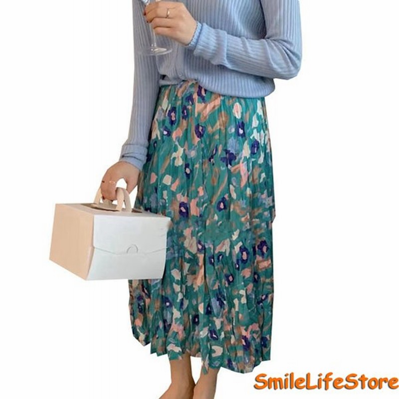 花柄スカート ウエストゴム レディース シフォンスカート ロングスカート きれいめ ハワイアン ファッション Aライン 着回し 着痩せ M 通販 Lineポイント最大0 5 Get Lineショッピング