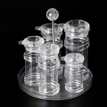 【滿299出貨】醋壺塑料餐廳用裝醋的小瓶子飯店套裝調料瓶塑料帶孔辣椒罐調料盒