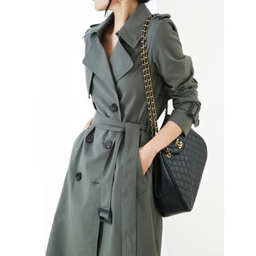 高端風衣女中長款2025新款春秋韓版外套高級感氣質休閑女裝小個子