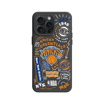 iPhone 15 Pro Max SolidX 黑 - NBA - 塗鴉系列-紐約尼克 New York Knicks - Graffiti