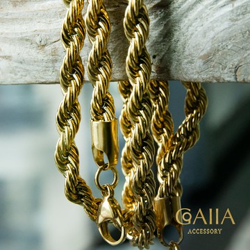 STEEL鋼鍊。金色．麻花鋼鍊 | KA