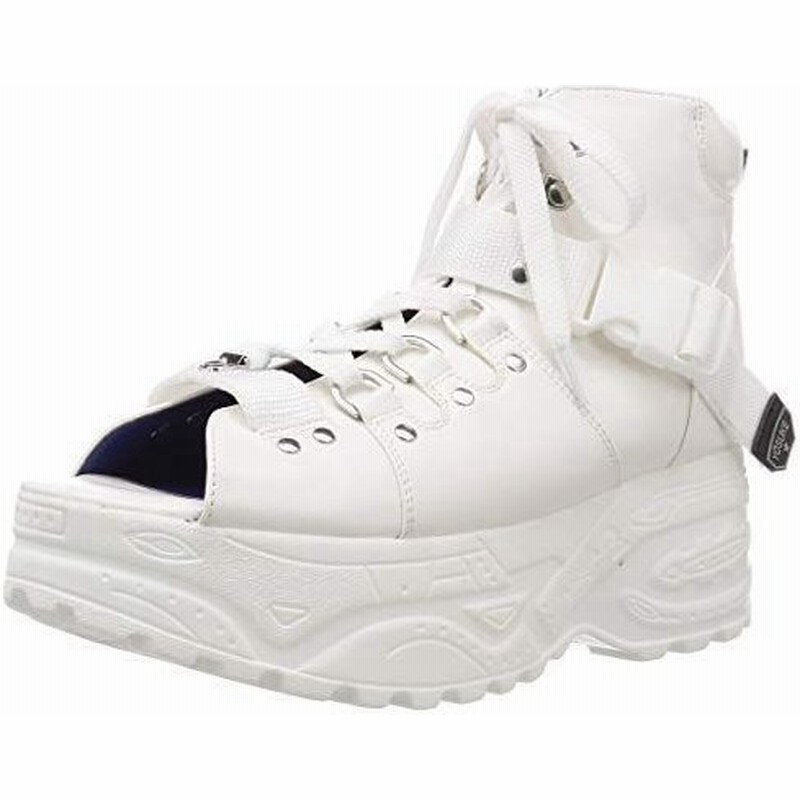 ヨースケ 厚底レースアップブーツサンダル メンズ ホワイト 25 5 Cm 通販 Lineポイント最大get Lineショッピング