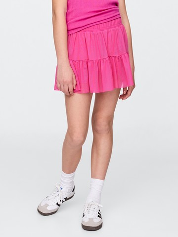 女童裝 鬆緊褲裙-粉色