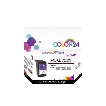 Color24 for CANON 黑色 PG-745XL 高容環保墨水匣 / 適用 PIXMA TR4570/TR4670/iP2870/MG2470/MG2570/MG2970