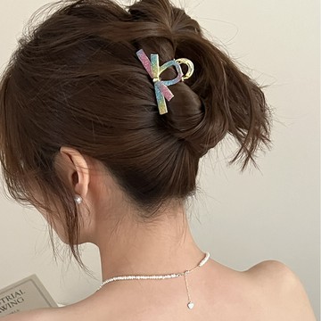 韓系多巴胺閃亮質感金屬髮夾/鯊魚夾