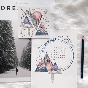 星月森林-2入紋身貼紙 原創手繪設計