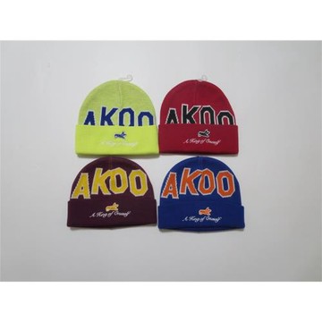 美式嘻哈hiphop說唱街頭潮牌素款純色刺繡針織帽毛線帽beanie街舞