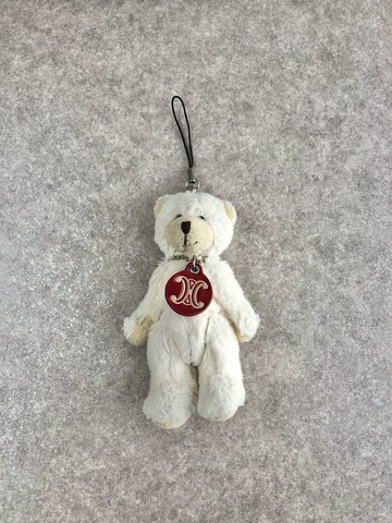 【日本直送 名牌中古包】CELINE  સેલિન ચાર્મ 白色 徽章 泰迪熊 熊 vintage 古著 mfixju