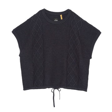 5th STREET｜女裝｜麻花休閒保暖背心｜丈青