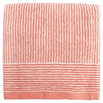 HOLA 和樂家居 奧可利純棉風格浴巾 140 x 70cm  條紋粉  1條