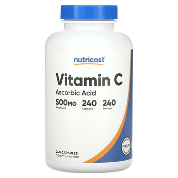 Nutricost, 維生素 C，500 毫克，240 粒膠囊