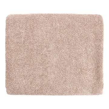 HOLA 和樂家居 查莉雙色紗竹纖維混紡風格浴巾 140 x 78 x 0.4cm 0.6kg  咖色  1個