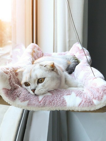 貓吊床 貓咪玻璃吊床吸盤式吊籃窗戶掛窩曬太陽貓秋千貓窩寵物床用品玻璃【MJ194446】