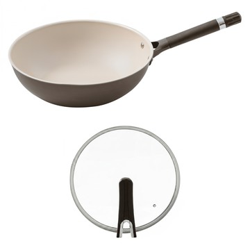 REuN 瑞恩 匠瓷鍋 燕麥奶色 含玻璃蓋  1個  34cm