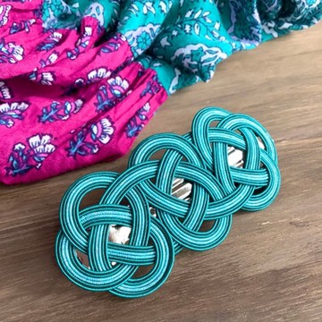 水引 髮夾【海松藍】深海 湖 藍綠