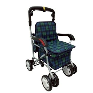 【購物車】富士康 FZK-238 鋁合金散步購物車・助行購物椅・可坐式購物車・折疊購物椅・休閒助步車・老人購物車・室內外購物推車・四輪旋轉購物車・免組裝折疊車・鋁合金推車