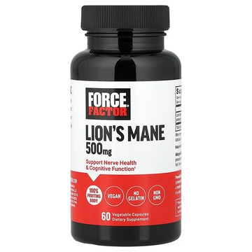 Force Factor, 猴頭菇，500 毫克，60 粒素食膠囊