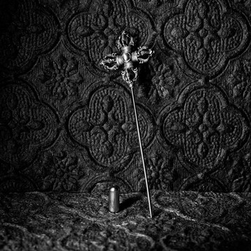 【JK銀飾】925純銀 復古男士．金剛杵 胸針