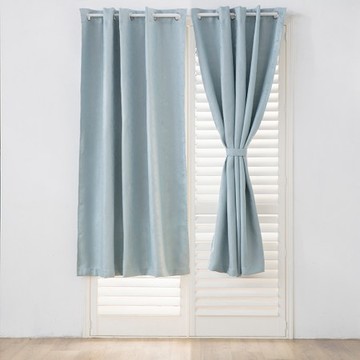 穿環式單開窗簾145x120cm 藍