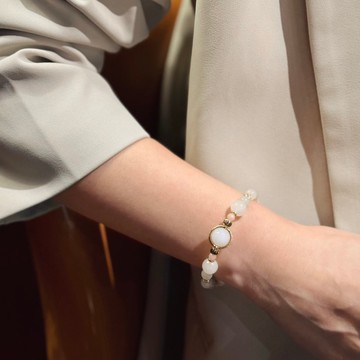 Mimis設計款 柔光晶采  胎毛 母乳水晶手鍊