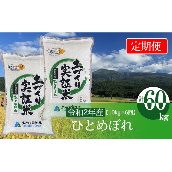 〈定期便〉 ひとめぼれ 白米 10kg（5kg×2袋）×6回 計60kg 6ヶ月 令和5年 精米 土づくり実証米 毎年11月より 新米 出荷