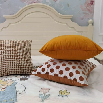 辦公室抱枕男女輕奢風橙色沙發客廳靠墊腰枕臥室床頭抱枕套可拆洗