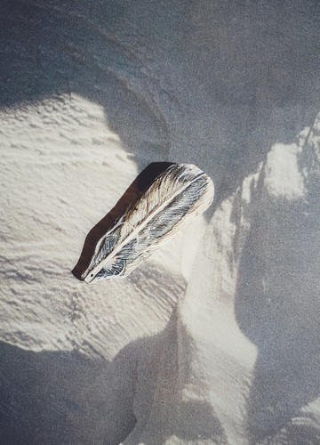 木刻手繪墜飾 - 羽毛