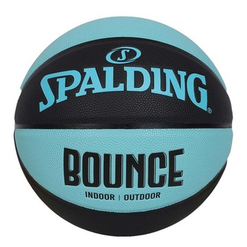 SPALDING BOUNCE PU籃球#7-戶外 室外 室內 7號球 SPB91007 黑湖水藍