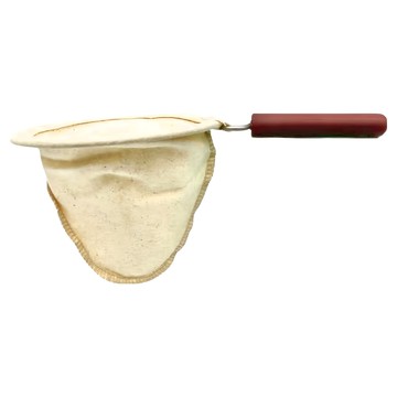 Pearl Horse 寶馬 法蘭絨手柄式咖啡濾布 純棉濾布 #304不鏽鋼框架 20.5cm長 11cm濾網直徑 (3-4人份) 台灣產  TAW001003  1個