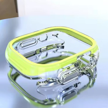 橡膠外殼+tpu 框架保護套兼容 Apple Watch 10 42mm 46mm Ultra 49mm 45mm 41