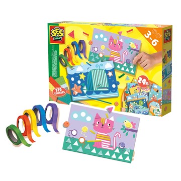 荷蘭SES 幼兒認知手作動物造型貼畫-14632