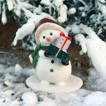 創意可愛雪人擺件家居裝飾房子老人情人節送男女生禮物車載情人節