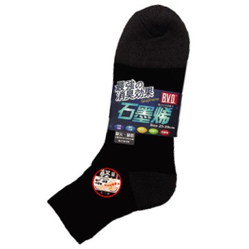 [家速配]BVD石墨烯1/2乾爽襪-M-5入