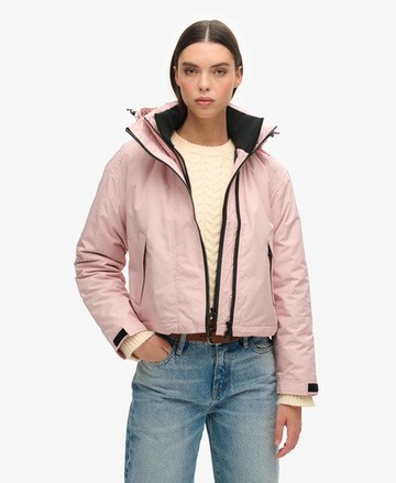 Superdry Women's Women's Code SD-Windcheater Jacket Pink / Vintage Blush Pink - Size: 10 Size: 6