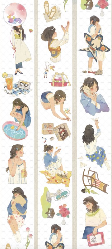 童年的紙飛機    人物  和紙膠帶 10米卷