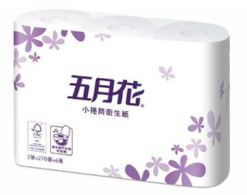 五月花小捲筒衛生紙270張*6捲*16袋/箱