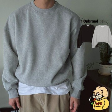 【OPB】短版大學T 大學踢 短寬 素色 銀狐絨 重磅 親膚 不掉毛 男女皆可