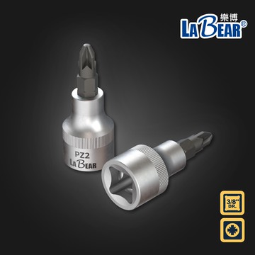 【LaBear】米字壓配套筒  1/4", 3/8" Dr. 2分/3分 米字旋具 旋具頭 起子套筒 米字花型旋具套筒