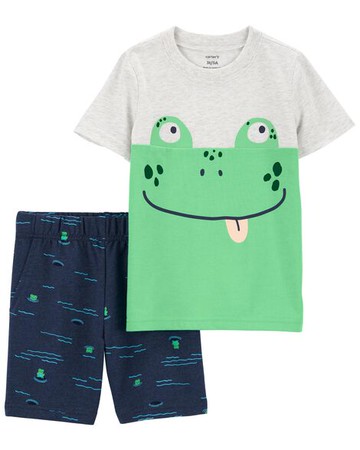 Toddler 2-Piece Frog Tee & Short Set