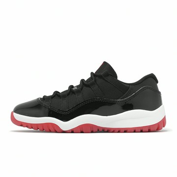 Nike 童鞋 Jordan 11 Retro Low PS 中童 Bred 黑 紅 休閒鞋 AJ11