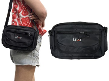 ~雪黛屋~LEAD 斜側包小容量二主袋+外袋共五層台灣製造YKK零件男女適用LG8897