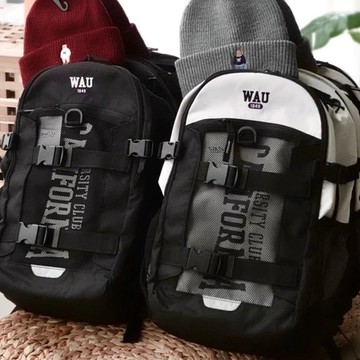 【台現】WHO.A.U多功能後背包 雙肩包 後背包 網袋後背包 韓國代購 情侶款大容量背包